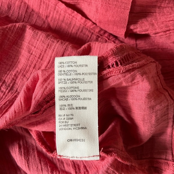 Free People Flor E Mayo Peasant Balloon Sleeves Blouse Size S OB1024231 - Picture 8 of 11